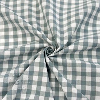 Baumwollstoff Check teal