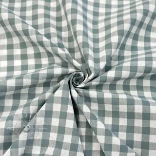 Baumwollstoff Check teal
