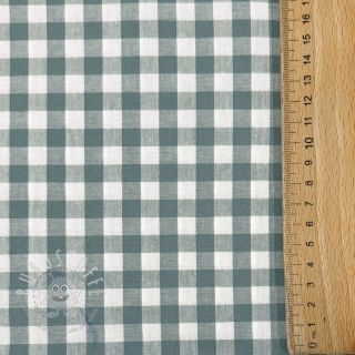 Baumwollstoff Check teal