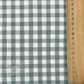 Baumwollstoff Check teal