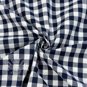 Baumwollstoff Check navy