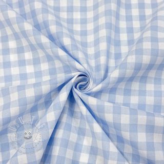 Baumwollstoff Check light blue