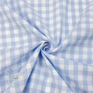 Baumwollstoff Check light blue