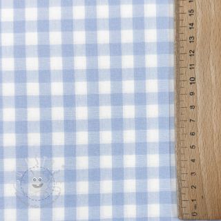 Baumwollstoff Check light blue