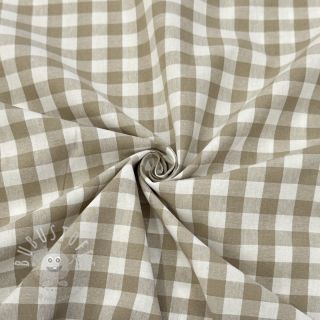 Baumwollstoff Check sand