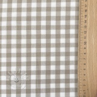 Baumwollstoff Check sand