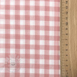 Baumwollstoff Check old rose