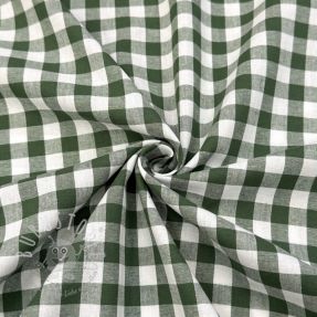 Baumwollstoff Check dark green