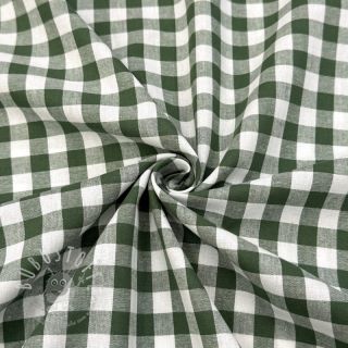 Baumwollstoff Check dark green