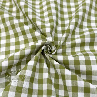 Baumwollstoff Check old lime