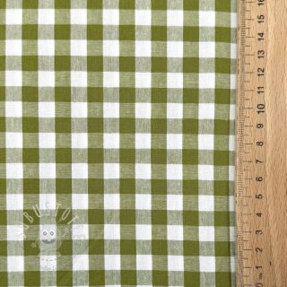 Baumwollstoff Check old lime