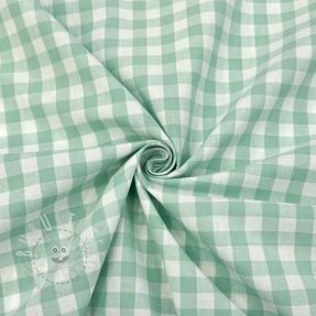 Baumwollstoff Check mint