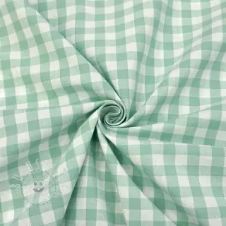 Baumwollstoff Check mint
