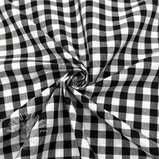 Baumwollstoff Check black