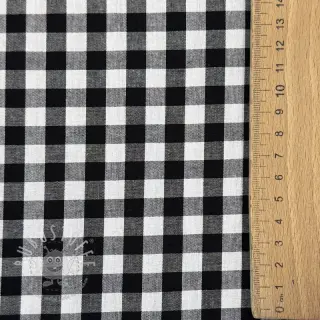 Baumwollstoff Check black