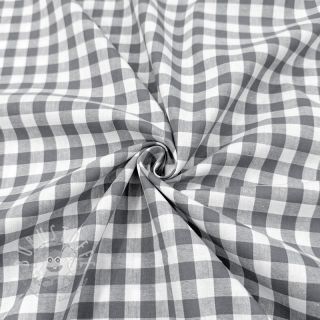 Baumwollstoff Check grey