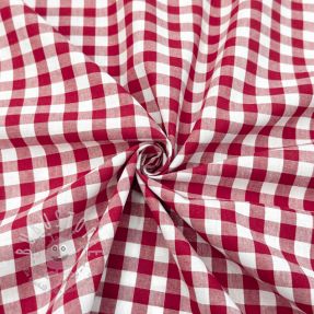 Baumwollstoff Check red