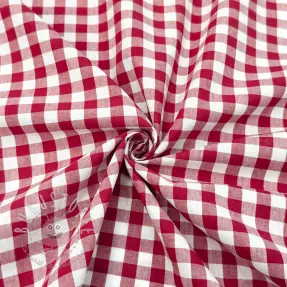 Baumwollstoff Check red