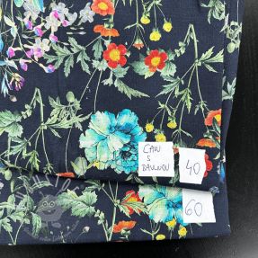 Stoffreste Baumwollstoff mit Leinen 045