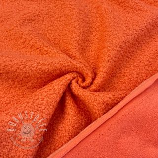 Fleece TEDDY DOUBLE SIDED tangerine
