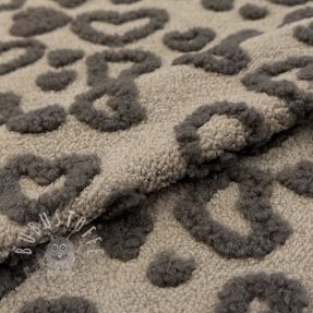 Mantelstoff TEDDY Hearts sand