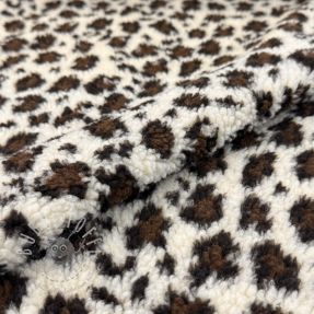 Mantelstoff TEDDY Panthera off white