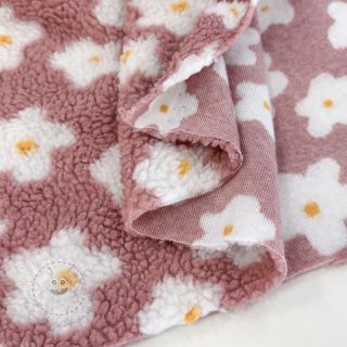 Mantelstoff TEDDY Daisy old pink