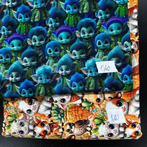Stoffreste Sommersweat digital print 0340