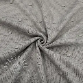 Strickstoff BIG KNIT DOT grey