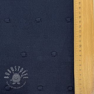 Strickstoff BIG KNIT DOT navy