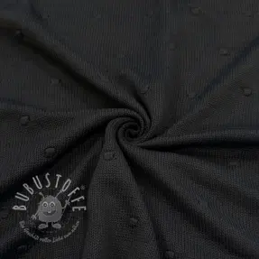 Strickstoff BIG KNIT DOT black