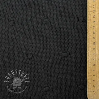 Strickstoff BIG KNIT DOT black