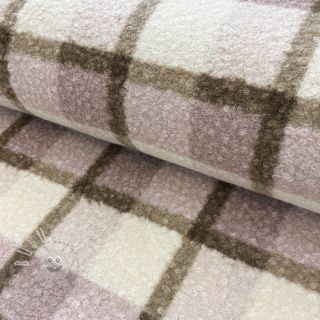 Mantelstoff Bouclé Squares design C