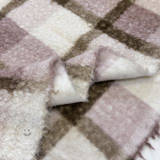 Mantelstoff Bouclé Squares design C