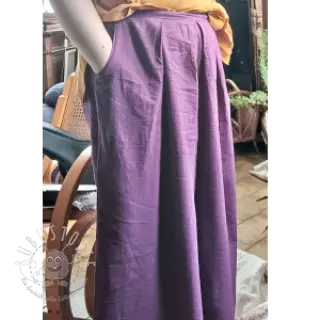 Baumwollstoff mit Leinen purple