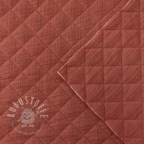 Double gauze/musselin QUILT rouge