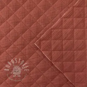 Double gauze/musselin QUILT rouge