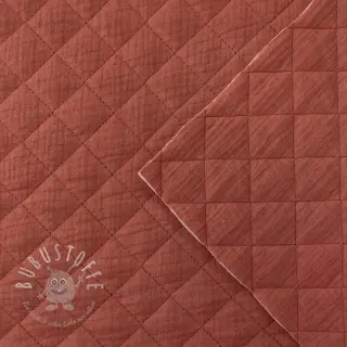 Double gauze/musselin QUILT rouge