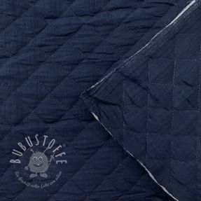 Double gauze/musselin QUILT navy