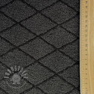 Mantelstoff TEDDY Diamond dark grey