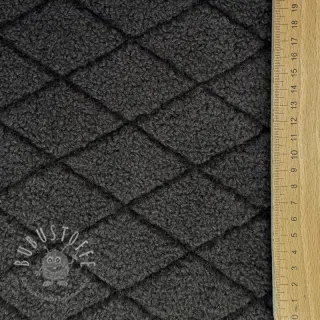 Mantelstoff TEDDY Diamond dark grey