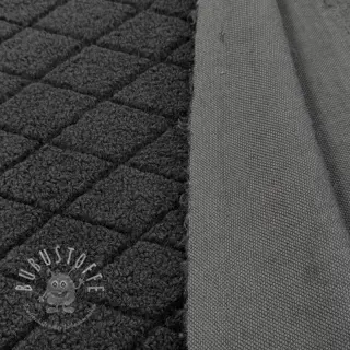 Mantelstoff TEDDY Diamond dark grey