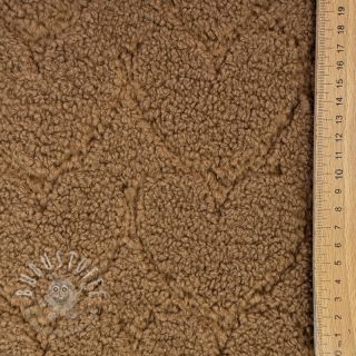 Mantelstoff TEDDY Hearts in hearts brown