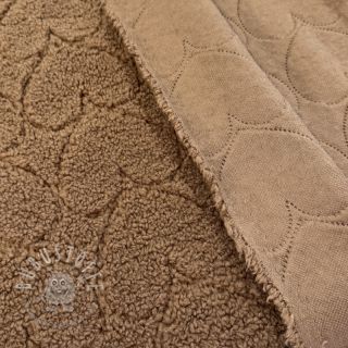 Mantelstoff TEDDY Hearts in hearts brown