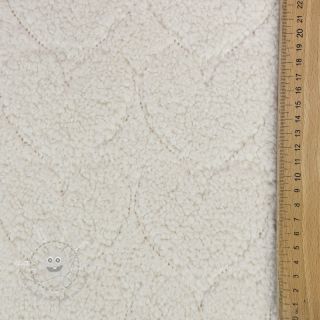 Mantelstoff TEDDY Hearts in hearts ecru