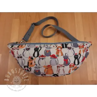Dekostoff Linenlook Cat Dress Up
