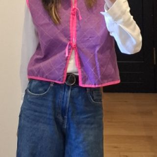 Leinenstoff gewaschen orchid purple