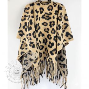 Poncho PRATO boiled wool Panther sand