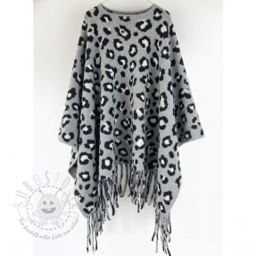 Poncho PRATO boiled wool Panther grey