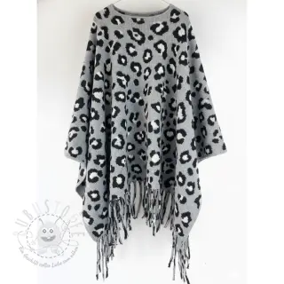 Poncho PRATO boiled wool Panther grey